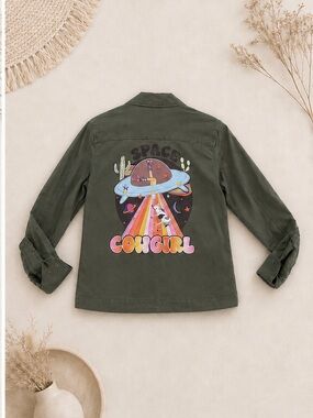 Space Cowgirl Upcycled Utility Jacket